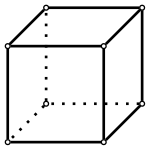 graph case0 {
node [shape=point, fontname="source code pro"];
edge [style=solid, penwidth=2];

v0 [pos="0.4,0.5!", fillcolor=white];
v1 [pos="1.4,0.5!", fillcolor=white];
v2 [pos="1.8,0.9!", fillcolor=white];
v3 [pos="0.8,0.9!", fillcolor=white];
v4 [pos="0.4,1.5!", fillcolor=white];
v5 [pos="1.4,1.5!", fillcolor=white];
v6 [pos="1.8,1.9!", fillcolor=white];
v7 [pos="0.8,1.9!", fillcolor=white];

// bottom edges
//e0 [pos="0.9, 0.5!", color="#5E81AC"];
//e1 [pos="1.6, 0.7!", color="#5E81AC"];
//e2 [pos="1.3, 0.9!", color="#5E81AC"];
//e3 [pos="0.6, 0.7!", color="#5E81AC"];

// middle edges
//e4 [pos="0.4, 1.0!", color="#5E81AC"];
//e5 [pos="1.4, 1.0!" color="#5E81AC"];
//e6 [pos="1.8, 1.4!", color="#5E81AC"];
//e7 [pos="0.8, 1.4!", color="#5E81AC"];

// top edges
//e8 [pos="0.9, 1.5!", color="#5E81AC"];
//e9 [pos="1.6, 1.7!", color="#5E81AC"];
//e10 [pos="1.3, 1.9!", color="#5E81AC"];
//e11 [pos="0.6, 1.7!", color="#5E81AC"];

v0 -- v1 [style=solid];
v1 -- v2 [style=solid];
v2 -- v3 [style=dotted];
v3 -- v0 [style=dotted];
v0 -- v4 [style=solid];
v1 -- v5 [style=solid];
v2 -- v6 [style=solid];
v3 -- v7 [style=dotted];
v4 -- v5 [style=solid];
v5 -- v6 [style=solid];
v6 -- v7 [style=solid];
v7 -- v4 [style=solid];

}