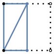 graph case9 {
node [shape=point, fontname="source code pro"];
edge [style=solid, penwidth=2];

v0 [pos="0.,0.!", fillcolor=black];
v1 [pos="1.,0.!", fillcolor=white];
v2 [pos="1.,1.!", fillcolor=white];
v3 [pos="0.,1.!", fillcolor=black];

v4 [pos="0.5,0.!", color="#5E81AC"];
//v5 [pos="1.0,0.5!", color="#5E81AC"];
v6 [pos="0.5,1.!", color="#5E81AC"];
//v7 [pos="0.,0.5!", color="#5E81AC"];

v0 -- v1 [style=dotted];
v1 -- v2 [style=dotted];
v2 -- v3 [style=dotted];
//v3 -- v0 [style=dotted];

v0 -- v4 [color="#5E81AC"];
v4 -- v6 [color="#5E81AC"];
v6 -- v0 [color="#5E81AC"];
v6 -- v3 [color="#5E81AC"];
v3 -- v0 [color="#5E81AC"];

}